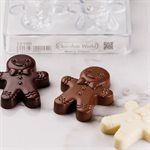 POLYCARBONATE CHOCOLATE MOULD TABLET GINGERBREAD MAN CW12196
