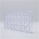 POLYCARBONATE MOLD HEART HAZELNUT 27.5X13.5X2.4CM
