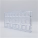 POLYCARBONATE MOLD SQUARE STAR 27.5X13.5X2.4CM