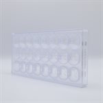 POLYCARBONATE MOLD CUVETTE ROSE 27.5X13.5X2.4CM
