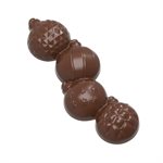 POLYCARBONATE CHOCOLATE MOULD BAR CHRISTMAS BAUBLES CW12187