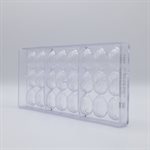 POLYCARBONATE MOLD NUT DOUBLE 27.5X13.5X2.4CM