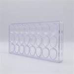 POLYCARBONATE MOLD NUT DOUBLE 27.5X13.5X2.4CM