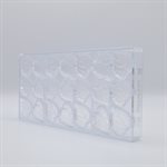 POLYCARBONATE MOLD LEAFHEART 27.5X13.5X2.4CM