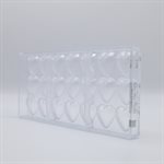 POLYCARBONATE MOLD HEART 27.5X13.5X2.4CM