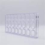 POLYCARBONATE MOLD OVAL RIB 27.5X13.5X2.4CM