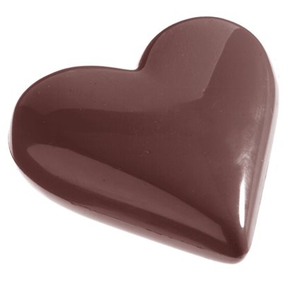 POLYCARBONATE MOLD HEART 80MM 27.5X13.5X2.4CM
