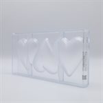 POLYCARBONATE MOLD HEART 95MM 27.5X13.5X2.4CM