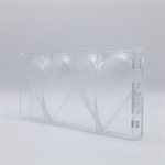 POLYCARBONATE MOLD HEART 120MM 27.5X13.5X2.6CM