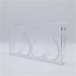 POLYCARBONATE MOLD HEART 120MM 27.5X13.5X2.6CM