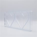 POLYCARBONATE MOLD HEART 120MM 27.5X13.5X2.6CM