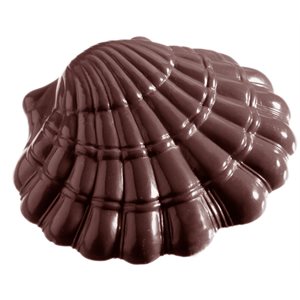 POLYCARBONATE MOLD SCALLOP 87MM 27.5X13.5X3CM