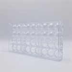 POLYCARBONATE MOLD SPHERE 25MM 27.5X13.5X2.4CM