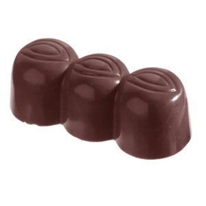 POLYCARBONATE MOLD THREE NUT 27.5X13.5X2.4CM