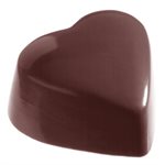 POLYCARBONATE MOLD HEART HIGH FLAT 27.5X13.5X2.4CM
