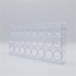 POLYCARBONATE MOLD SPHERE 30MM 27.5X13.5X2.4CM