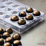 POLYCARBONATE MOLD SPHERE 30MM 27.5X13.5X2.4CM