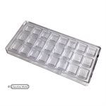 POLYCARBONATE MOLD RECTANGLE RIB 27.5X13.5X2.4CM
