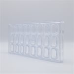 POLYCARBONATE MOLD ALMOND BLOCK 27.5X13.5X2.4CM