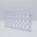 POLYCARBONATE MOLD FOOTBALL 30MM 27.5X13.5X2.4CM