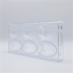 POLYCARBONATE MOLD EGG SMOOTH 81MM 27.5X13.5X3.2CM