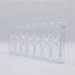 POLYCARBONATE MOLD EGG RIBBED 27.5X13.5X2.4CM
