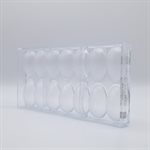 POLYCARBONATE MOLD EGG RIBBED 27.5X13.5X2.4CM
