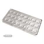 POLYCARBONATE MOLD SMALL HEART 27.5X13.5X2.4CM