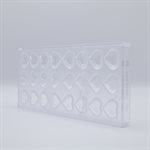 POLYCARBONATE MOLD SMALL HEART 27.5X13.5X2.4CM