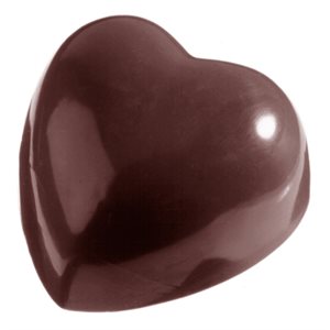 POLYCARBONATE MOLD LARGE HEART 27.5X13.5X3CM