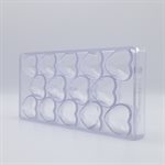POLYCARBONATE MOLD LARGE HEART 27.5X13.5X3CM