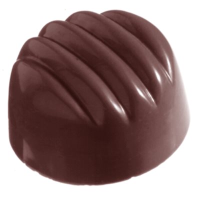 POLYCARBONATE MOLD ROUND STRIPE 27.5X13.5X2.4CM