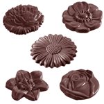 POLYCARBONATE MOLD FLOWERS ASORTI 27.5X13.5X2.4CM