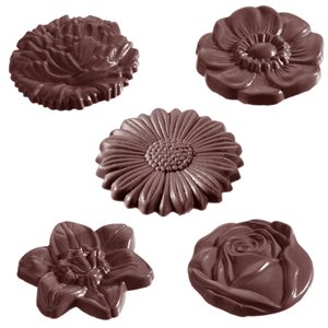POLYCARBONATE MOLD FLOWERS ASORTI 27.5X13.5X2.4CM