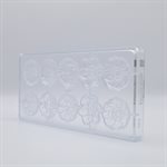 POLYCARBONATE MOLD FLOWERS ASORTI 27.5X13.5X2.4CM
