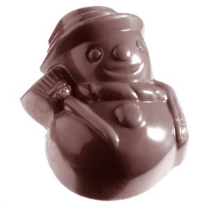 POLYCARBONATE MOLD SNOW MAN 27.5X13.5X2.4CM