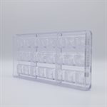 POLYCARBONATE MOLD FRENCH CARRE 27.5X13.5X2.4CM