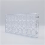 POLYCARBONATE MOLD CUVET LOZENGE 27.5X13.5X2.4CM