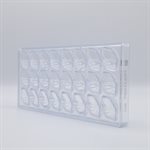 POLYCARBONATE MOLD DOUBLE HEART 27.5X13.5X2.4CM