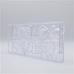 POLYCARBONATE MOLD DINO 10GR 5 FIG 27.5X13.5X2.4CM