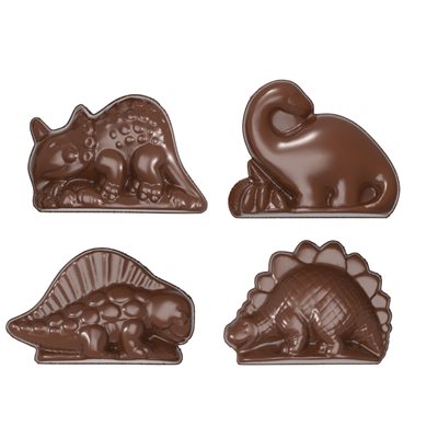 POLYCARBONATE MOLD DINO 14GR 4 FIG 27.5X13.5X2.4CM