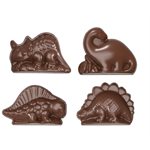 POLYCARBONATE MOLD DINO 14GR 4 FIG 27.5X13.5X2.4CM