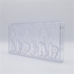 POLYCARBONATE MOLD DINO 14GR 4 FIG 27.5X13.5X2.4CM
