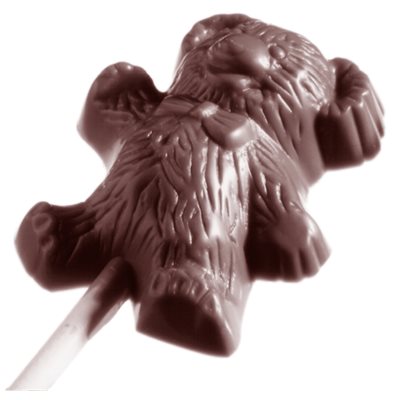 POLYCARBONATE MOLD LOLLYPOP BEAR 27.5X13.5X2.4CM