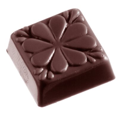 POLYCARBONATE MOLD CARRE CLOVER 27.5X13.5X2.4CM