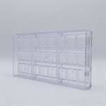 POLYCARBONATE MOLD CARRE CLOVER 27.5X13.5X2.4CM