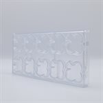 POLYCARBONATE MOLD CUP CLOVER 27.5X13.5X2.4CM