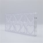 POLYCARBONATE MOLD HEART VALENTINE 27.5X13.5X2.4CM