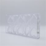 POLYCARBONATE MOLD HEART VALENTINE 27.5X13.5X2.4CM
