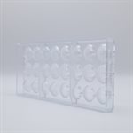 POLYCARBONATE MOLD SMALL SHELL 27.5X13.5X2.4CM